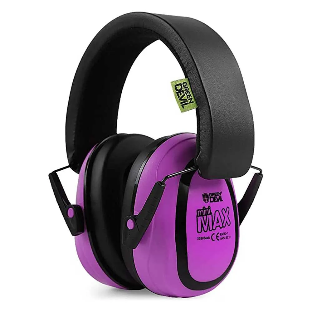 GREEN DEVIL MiniMax Yellow Kids Hearing Protection Ear muffs Noise Cancelling For Age 1-16 Headphones