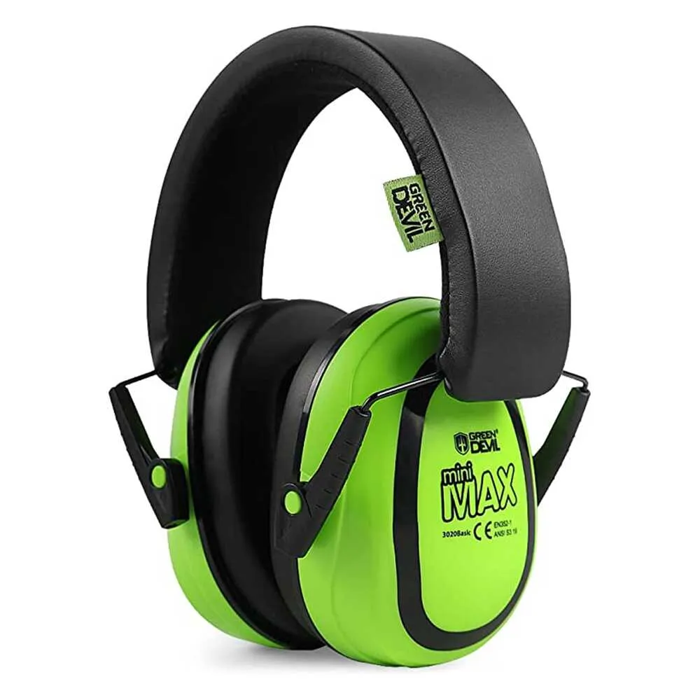 GREEN DEVIL MiniMax Yellow Kids Hearing Protection Ear muffs Noise Cancelling For Age 1-16 Headphones