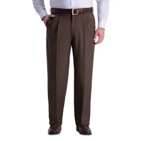 Haggar Mens Classic fit Dress Pants 44 / 29 Brown Solid