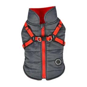 Harness Coat | Mountaineer Charcoal & Red