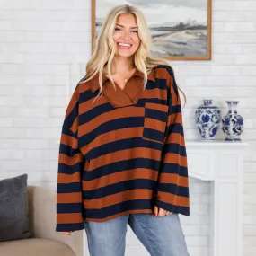 Heartland Home Sweatshirt, Brown-Navy
