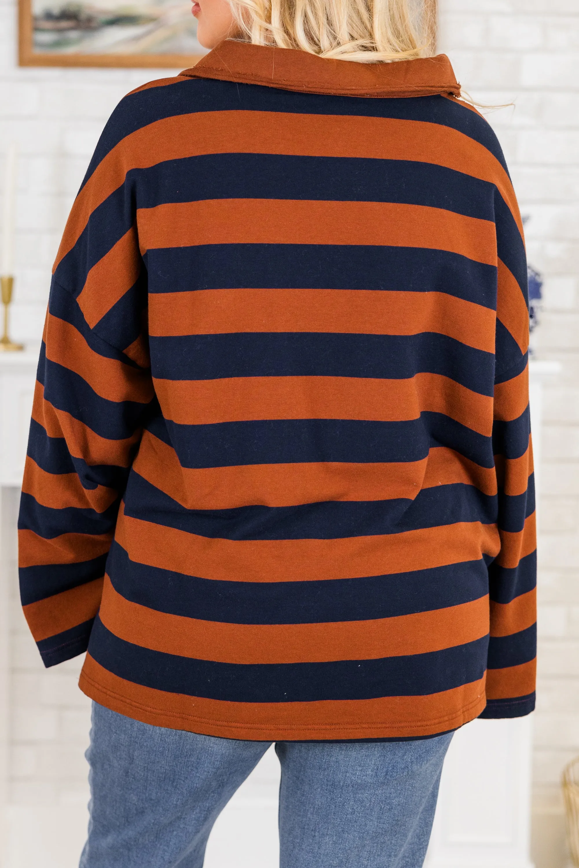 Heartland Home Sweatshirt, Brown-Navy