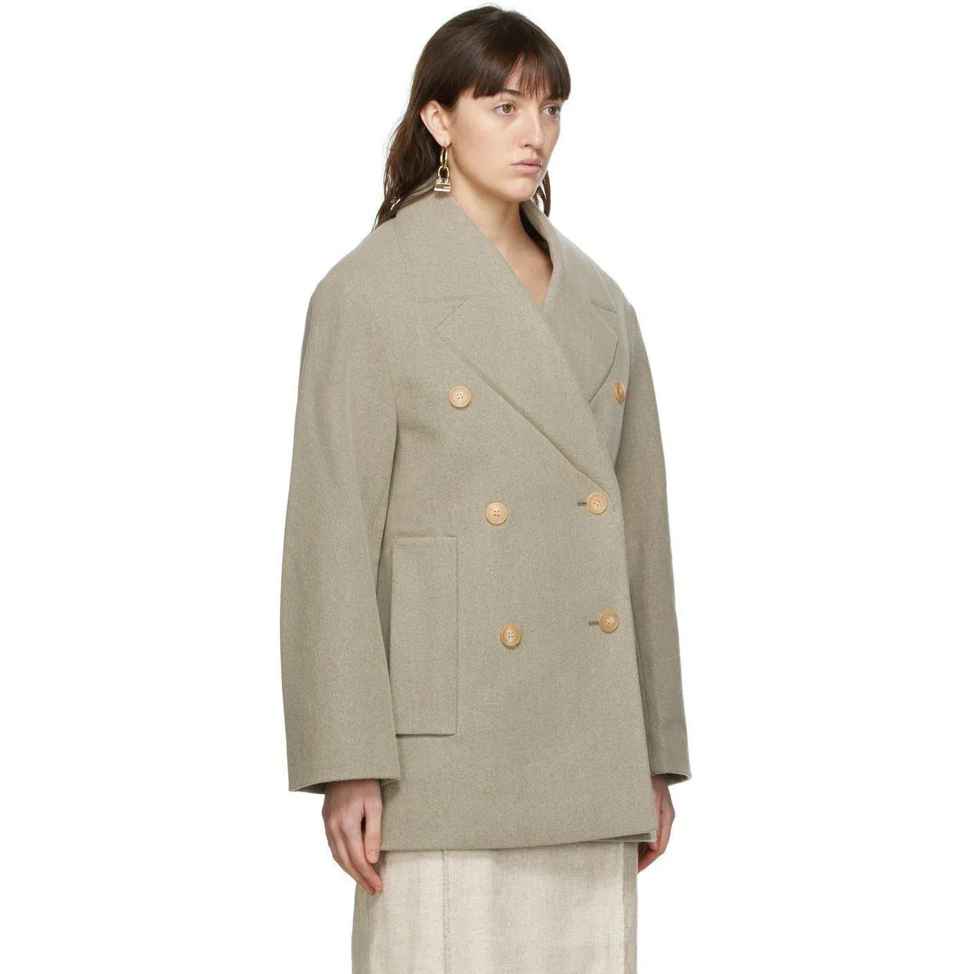 Jacquemus Brown 'Le Caban' Peacoat