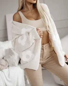 Kayla Open Cardigan (Beige)