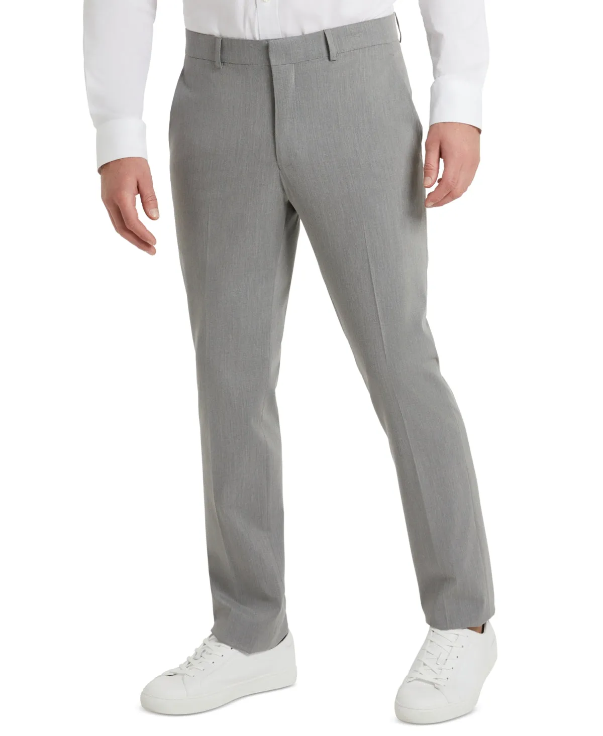 Kenneth Cole Reaction Mens Regular fit Dress Pants 40 / 32 Grey Solid