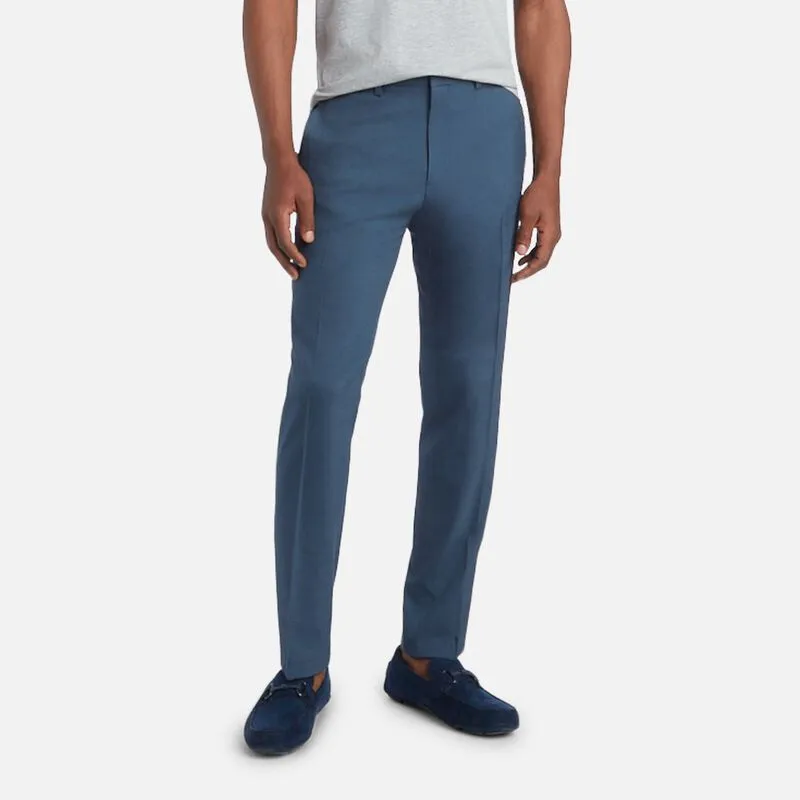 Kenneth Cole Reaction Mens Slim fit Dress Pants 30 / 32 Blue Solid Stretch