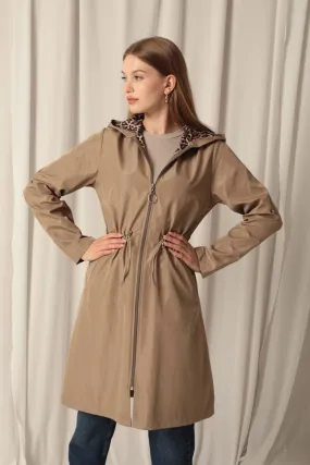 KKT Bondig Fabric Waterproof Women's Mink Trench Coat - Markham