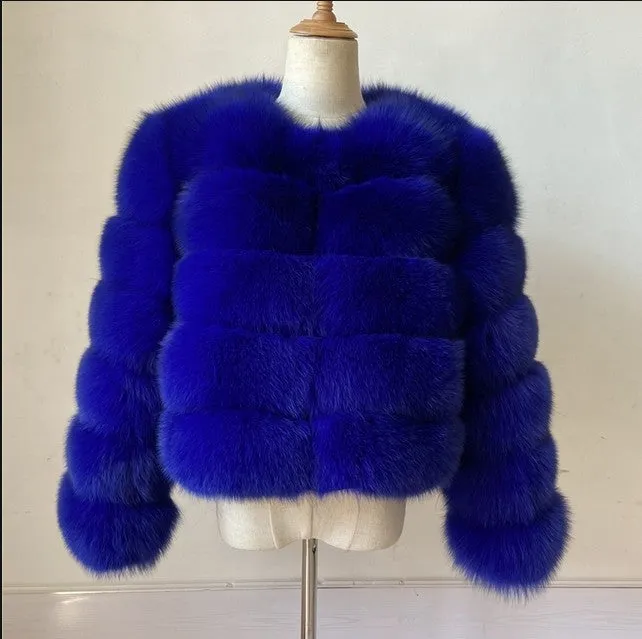 Lady Faux Fox Fur Short Coat