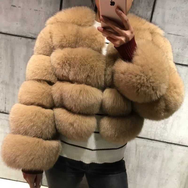 Lady Faux Fox Fur Short Coat