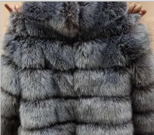 Lady Faux Fox Fur Short Coat