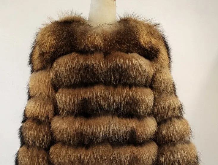 Lady Faux Fox Fur Short Coat