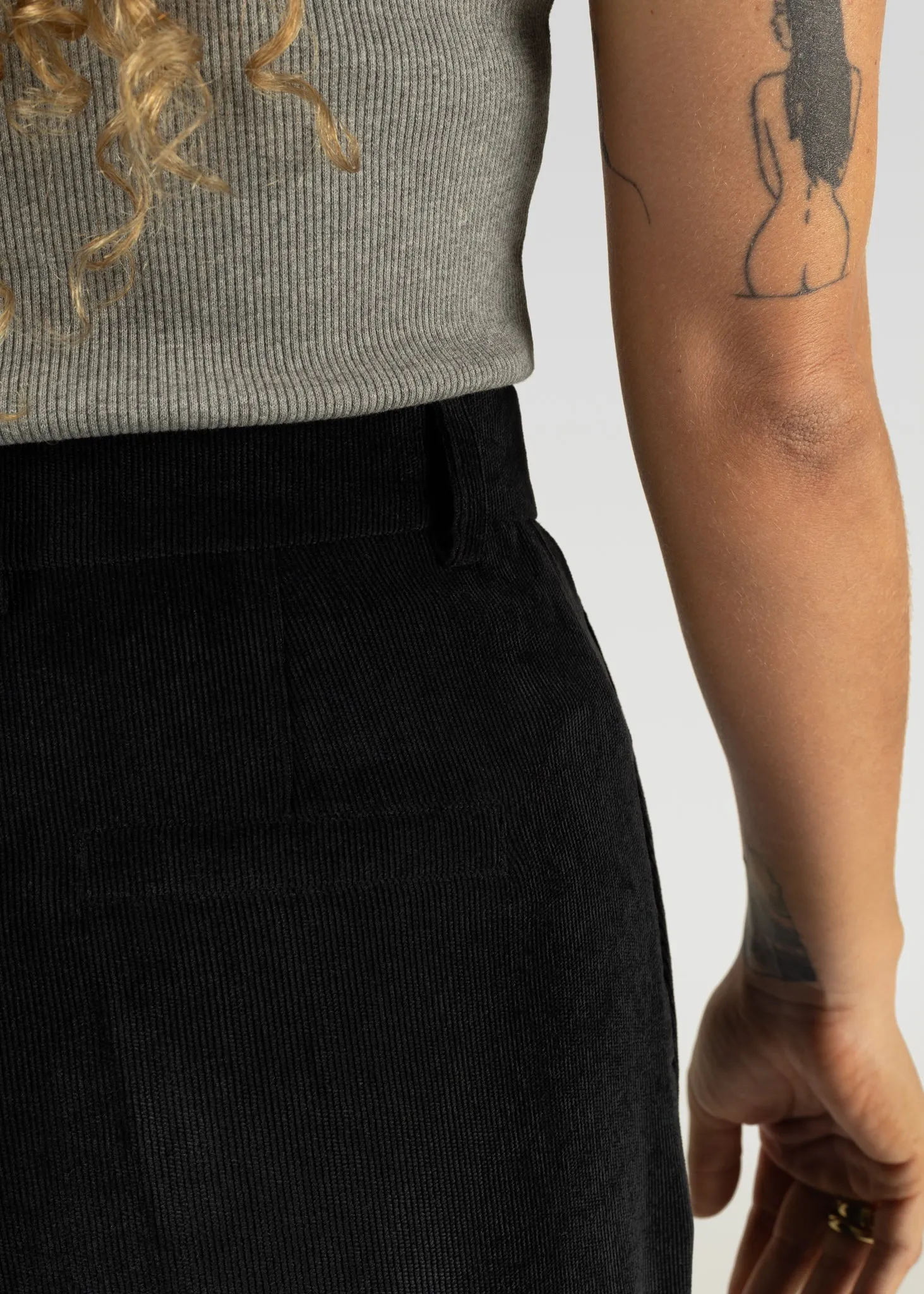 Lewis Corduroy Trousers - Black