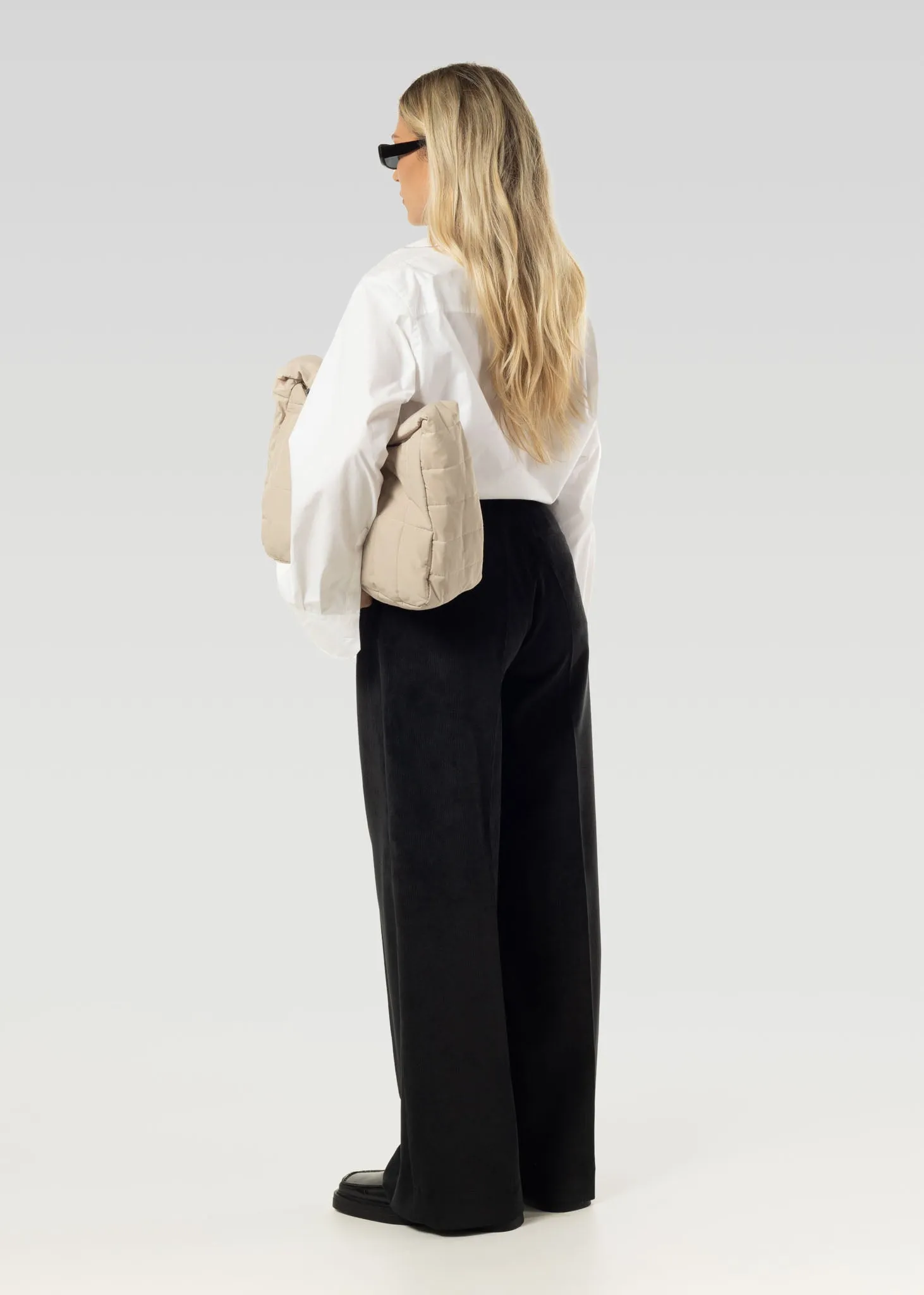 Lewis Corduroy Trousers - Black