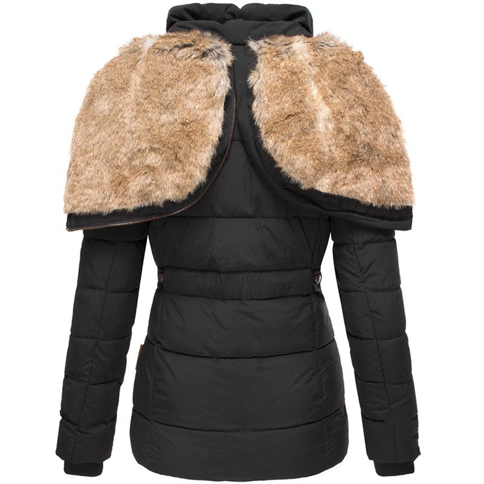 Liana | Elegant fur-lined coat