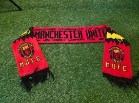 Manchester United Rare 1994 Double Winners Soccer Football Full Size Adult Mans Scarf Scarves