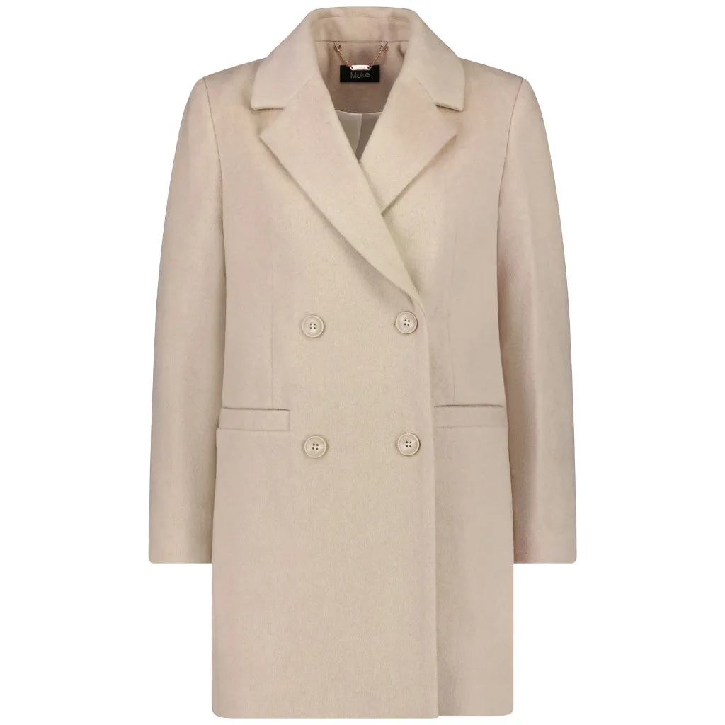 Maria Women's Wool Blazer - Oatmeal