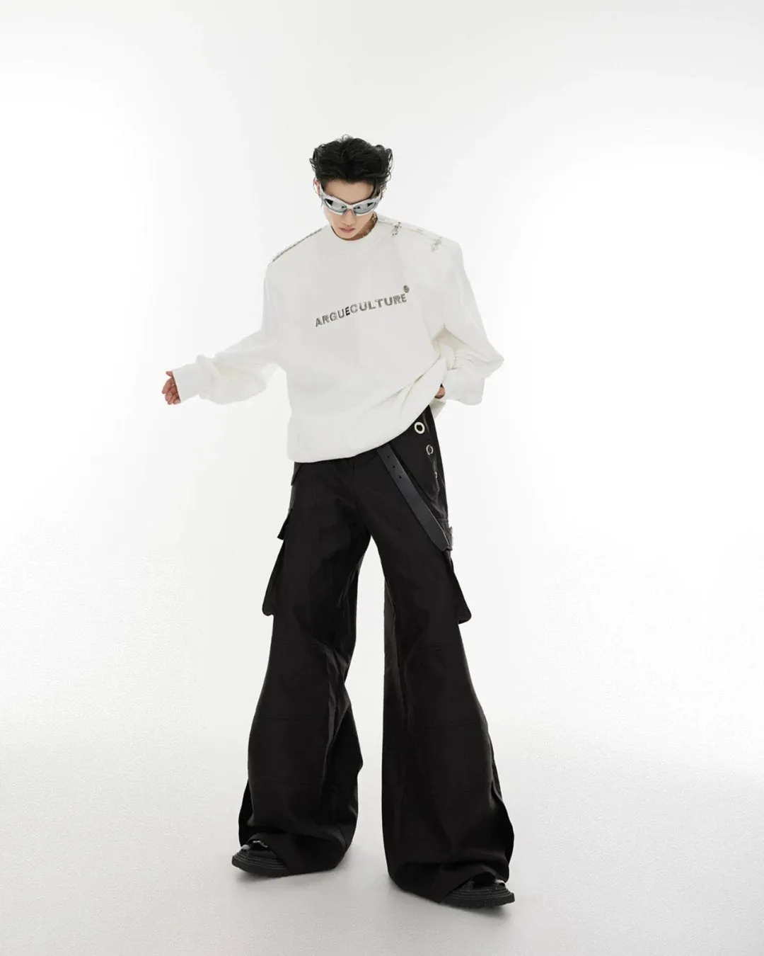 Metal One Shoulder Sweatshirt CLE0004