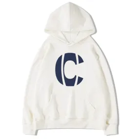 Metaversmall Simple Letter Printing Hooded Drawstring Loose Women Hoodies Winter New Solid Color Basic Casual Fashion Female Hoodies