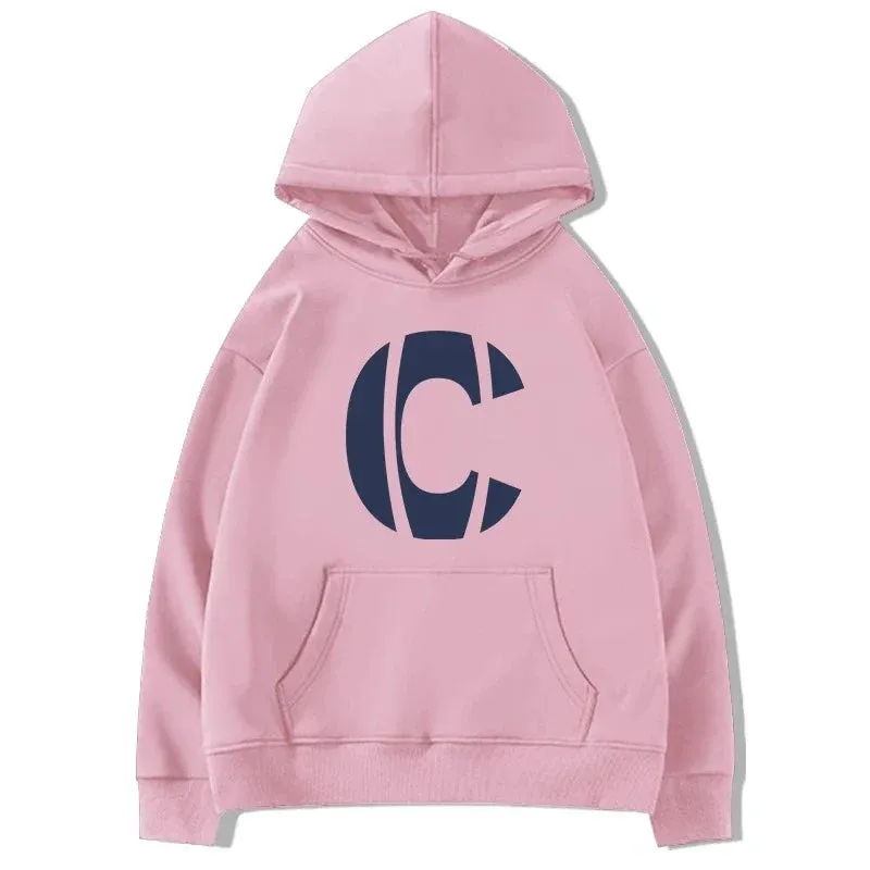 Metaversmall Simple Letter Printing Hooded Drawstring Loose Women Hoodies Winter New Solid Color Basic Casual Fashion Female Hoodies