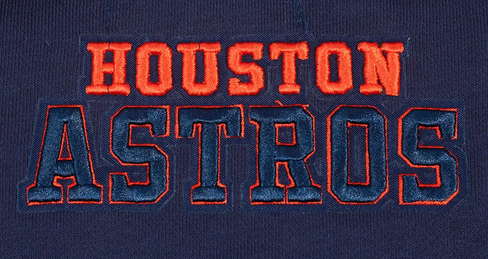 MLB HOUSTON ASTROS AREA CODE WOMEN'S RIB FLC CREWNECK (MIDNIGHT NAVY/ORANGE/MIDNIGHT NAVY)