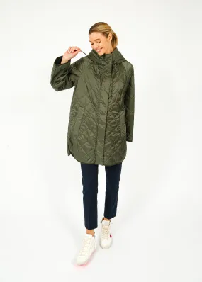 MM Ribera Quilted Coat in Khaki