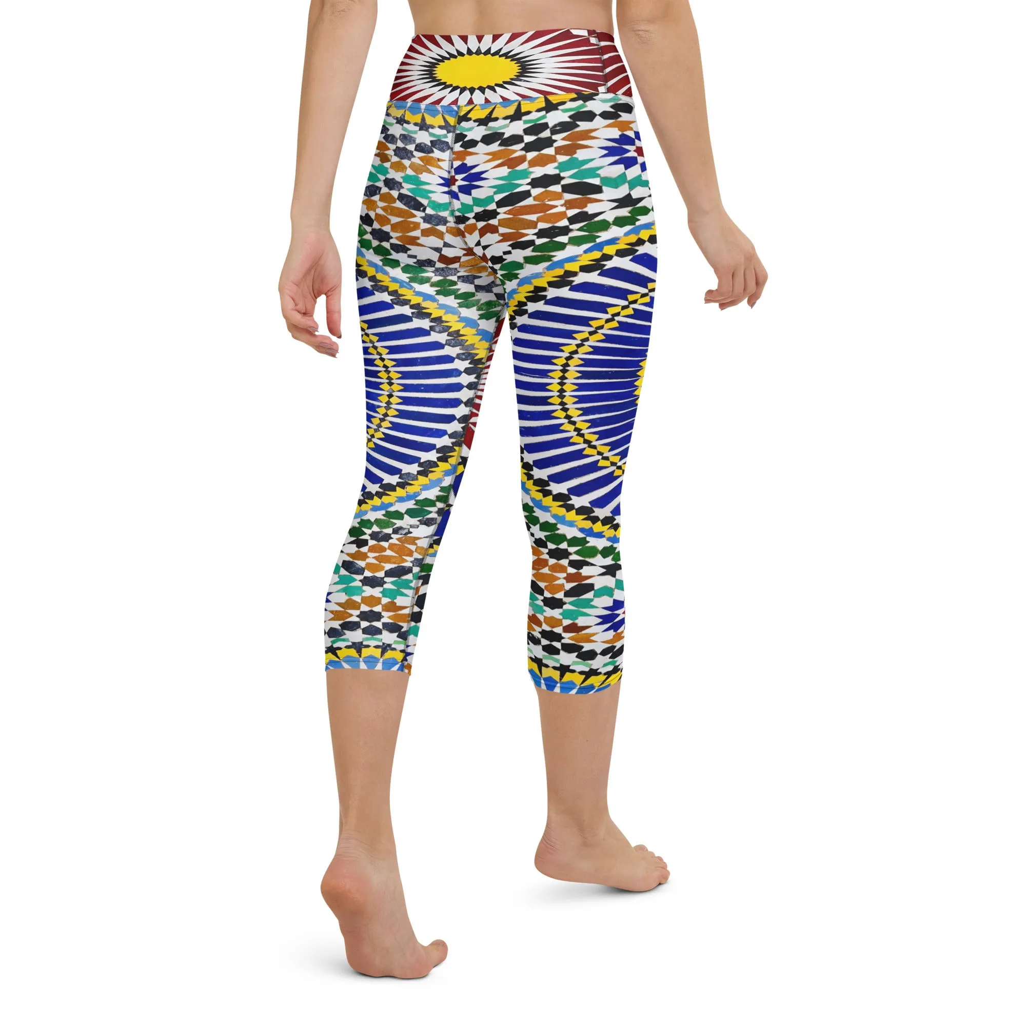Mosaic Yoga Capri Leggings | Fitness Leggings, lioness-love