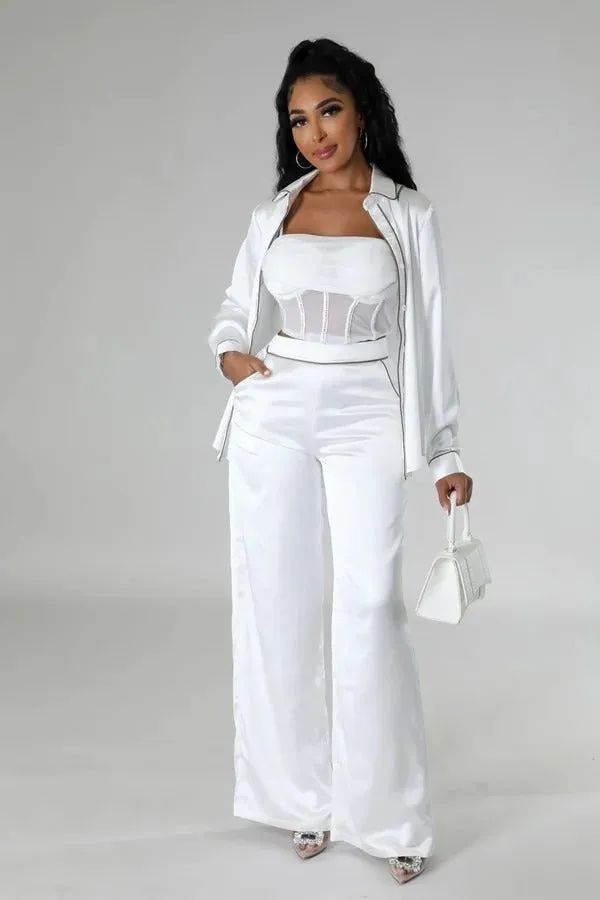 My Way Ivory Tunic Top Two Piece Set