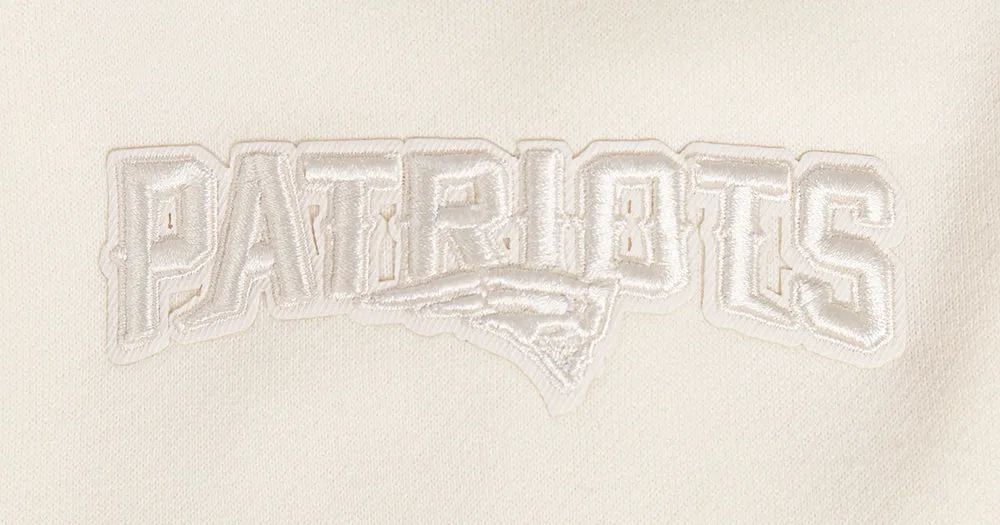 NFL NEW ENGLAND PATRIOTS NEUTRAL MEN'S DROP SHOULDER FLC CREWNECK (EGGSHELL)