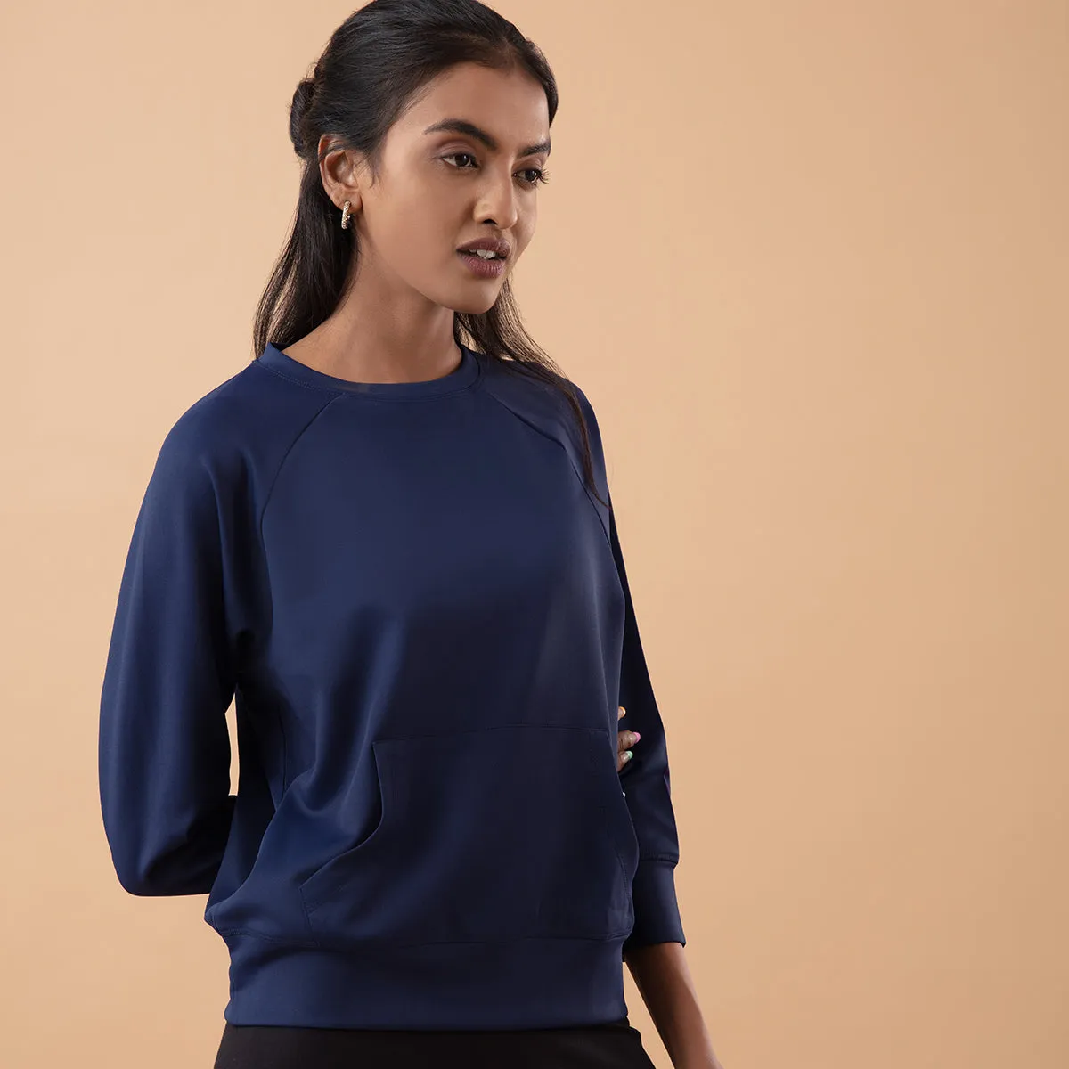 Nykd All Day Casual Chic Sweatshirt-NYAT146-Peacoat