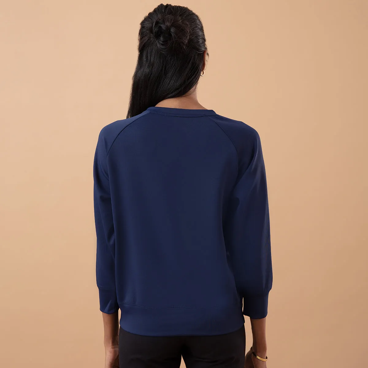 Nykd All Day Casual Chic Sweatshirt-NYAT146-Peacoat