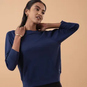 Nykd All Day Casual Chic Sweatshirt-NYAT146-Peacoat