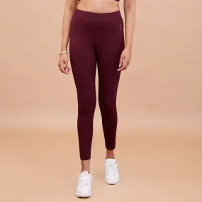 Nykd All Day Essential Cotton Leggings-NYAT076-Potent Purple
