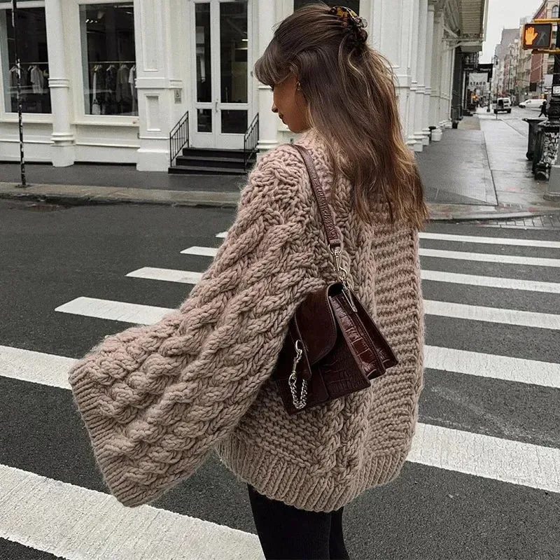 Oversized Loose Fit Knit Cardigan