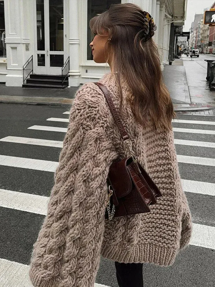 Oversized Loose Fit Knit Cardigan