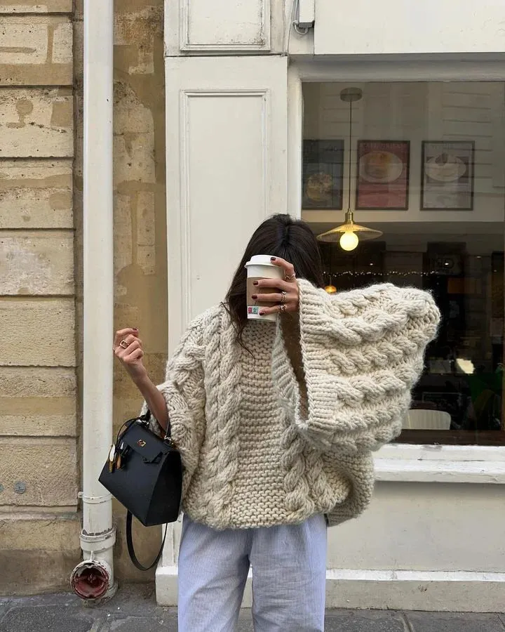 Oversized Loose Fit Knit Cardigan