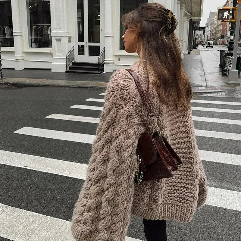 Oversized Loose Fit Knit Cardigan