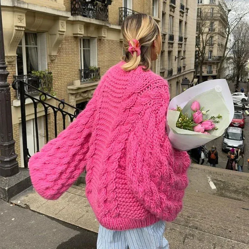 Oversized Loose Fit Knit Cardigan
