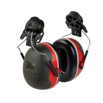 Peltor™ X3 Series 093045-93730 Earmuff, 25 dB NRR, PU Foam Ear Cushion, ABS/TPU Ear Cup, Black Ear Cup, Red Headband