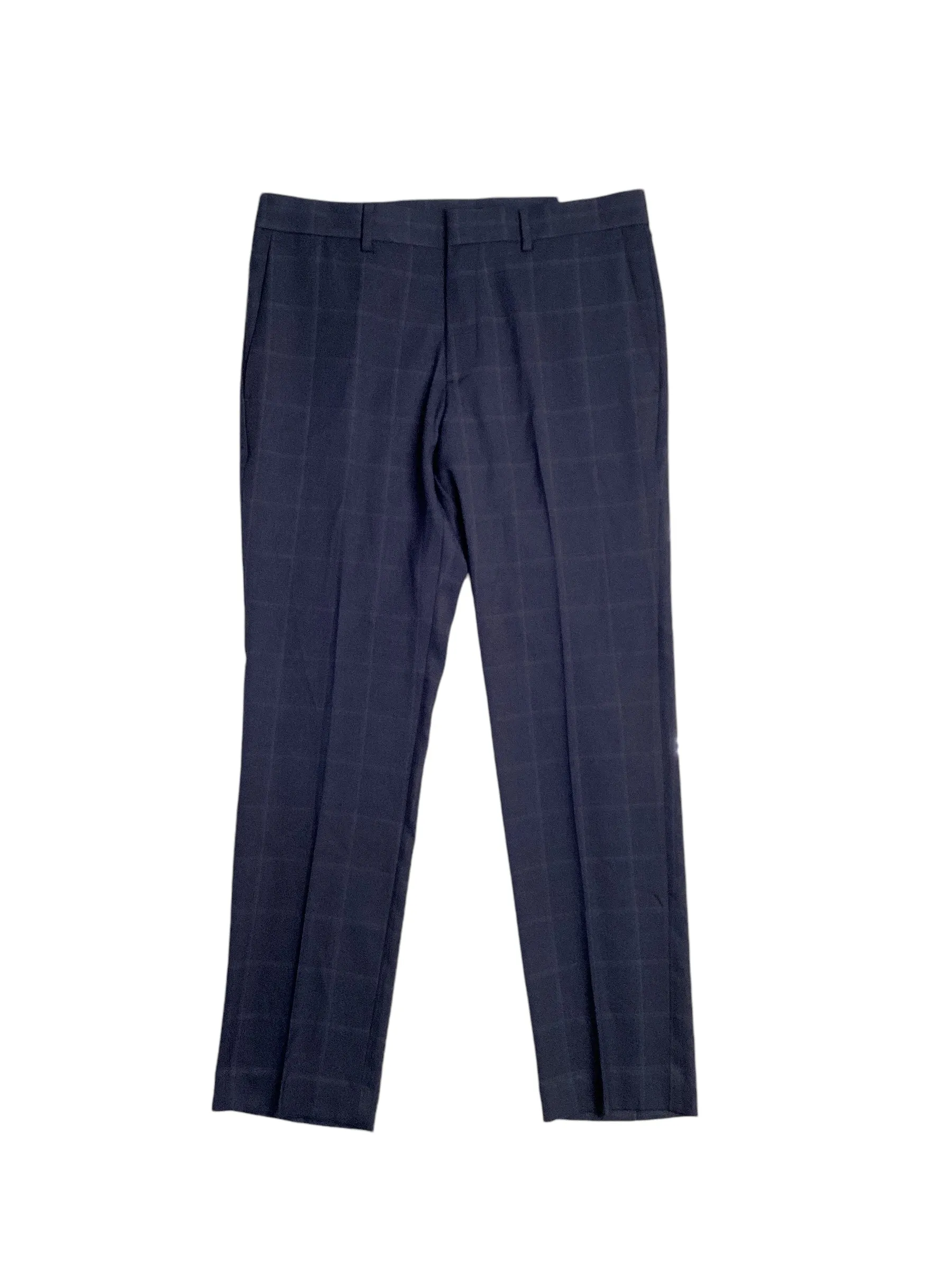 Perry Ellis Portfolio Mens Slim fit Dress Pants 38 / 30 Navy Blue