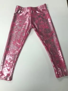 Pink Foil Snake legging