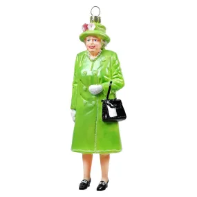 Queen Elizabeth Wearing Green Peacoat Ornament