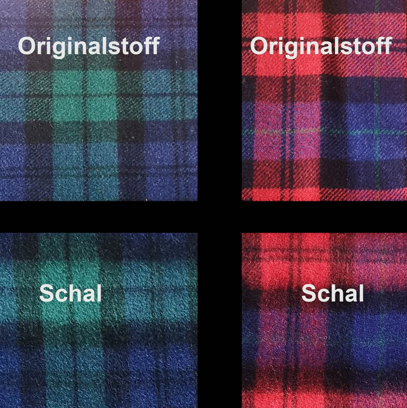 Scarf - Tartan - Red-Blue-Black