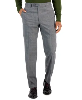Sean John Mens Classic fit Dress Pants 44 / 32 Grey Red Check