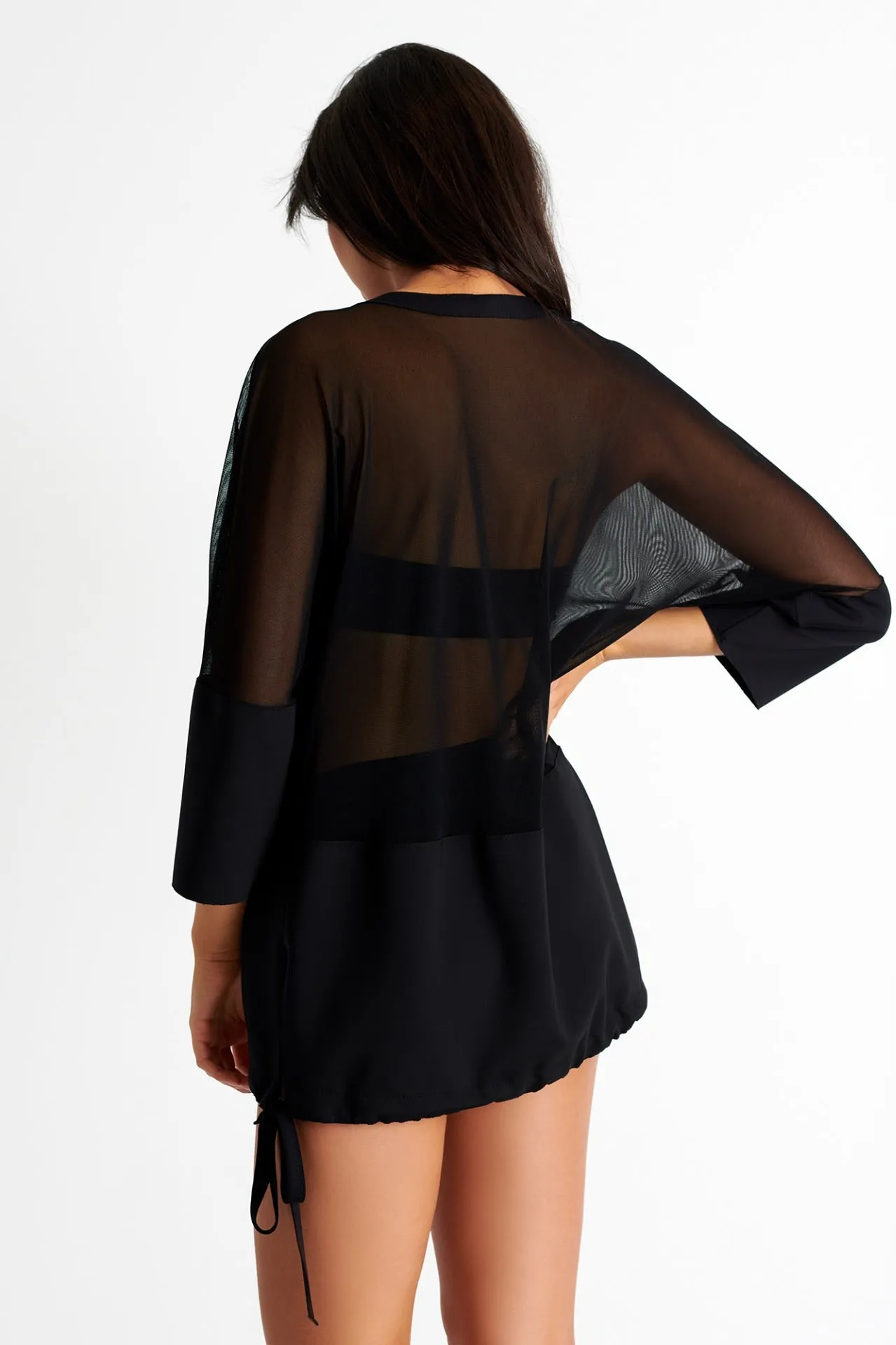 Shan Mia Mesh Tunic - Caviar