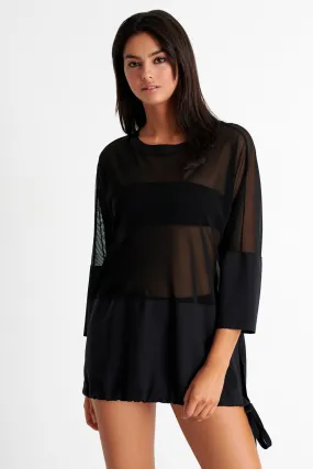 Shan Mia Mesh Tunic - Caviar