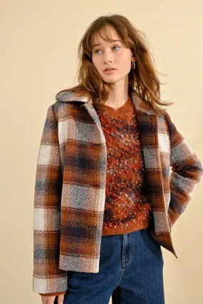 Short Plaid Coat - Online Only