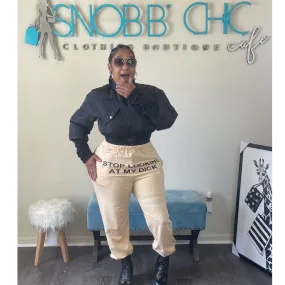 SNOB Swag Jogging Pants-Peanut Butter