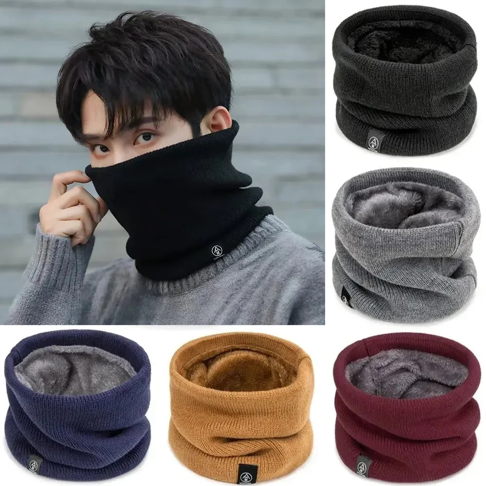 Soft Knitted Neck Warmer Scarf - Winter Face Cover