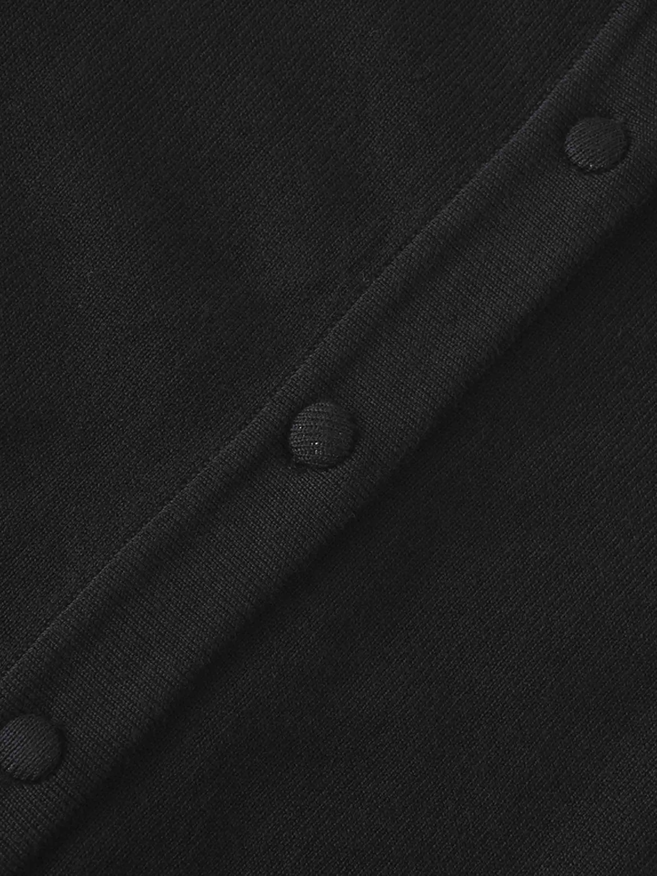 Solid Crew Crop Cardigan-Black