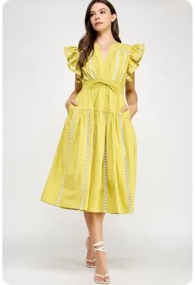 Sorrento Maxi Dress-Chartreuse